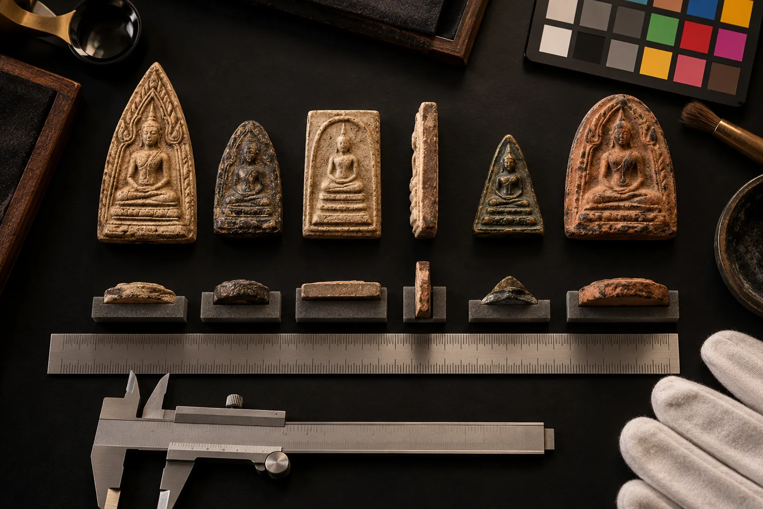 How to Compare Amulet Dimensions and Formats: Six Catalogued Objects