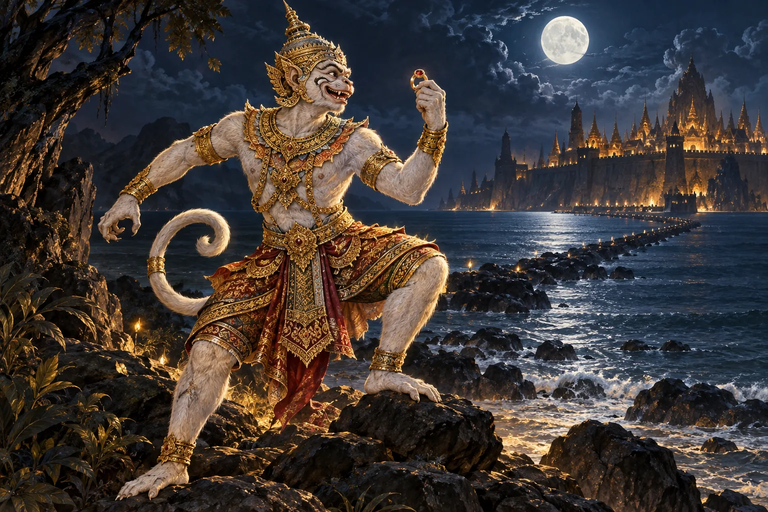 Hanuman: divine vanara, envoy and the white hero of the Ramakien