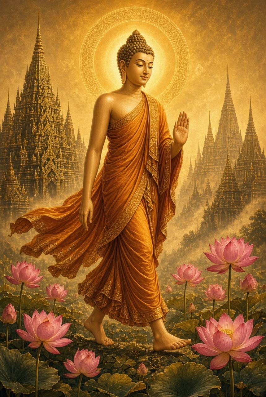 The walking Buddha: movement, grace and Thai sculptural rhythm