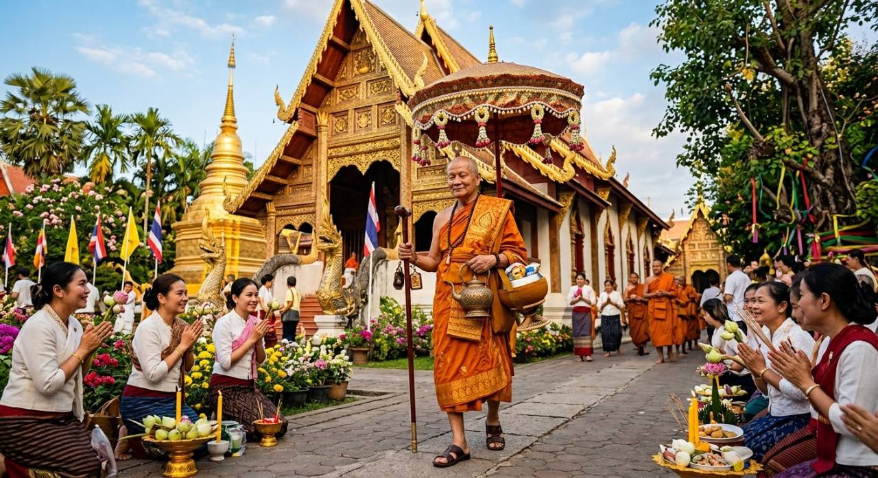 รูปพระสีวลีเดินทางมักมีไม้เท้า บาตร และบริขารติดตัว สื่อถึงปัจจัยและความเกื้อหนุนที่ได้รับระหว่างทาง