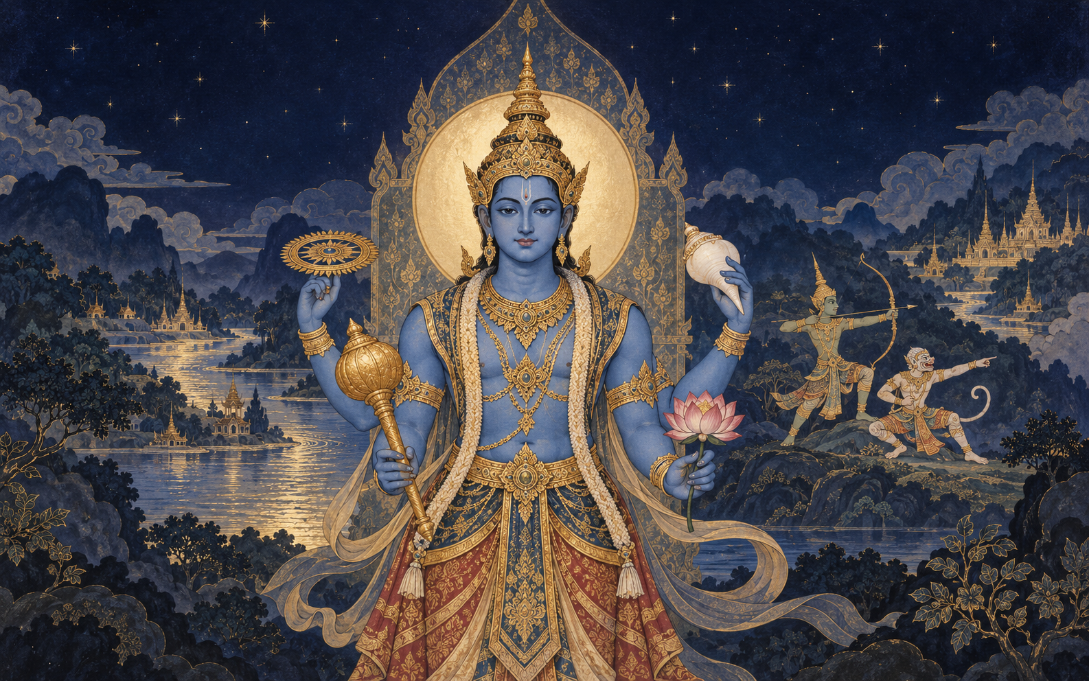 From the Rāmāyaṇa to the Ramakien: Deities, epic and Thai reinterpretation