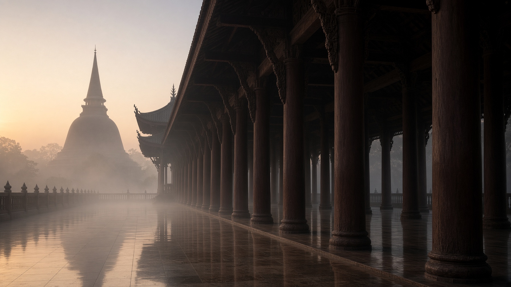 A temple corridor